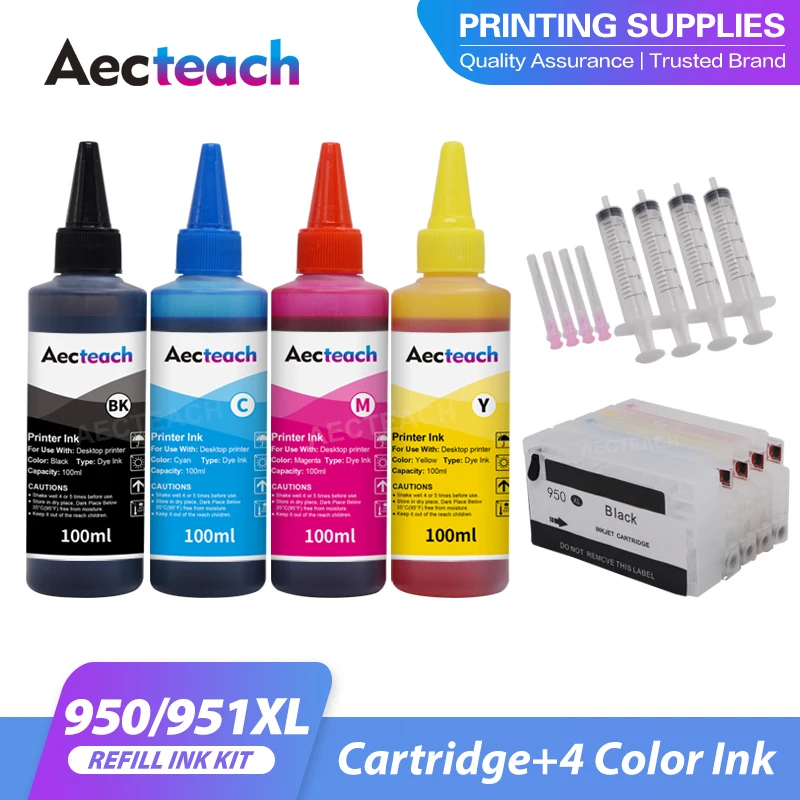 Best をhp 950 951リフィルインクキットaecteach officjet hp 950xl 8100 8600 8610 8620 251DW 276DWプリンタインクカートリッジ