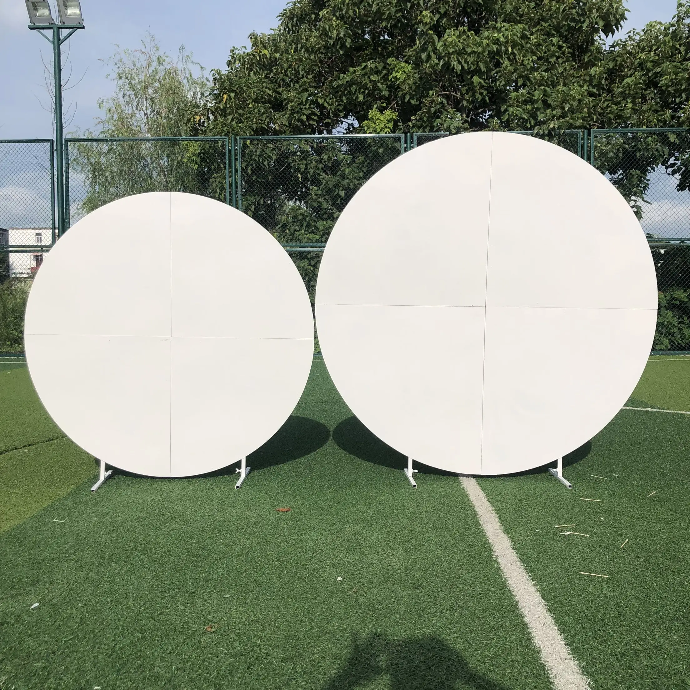 Белый железный круг Арка свадебный стенд День Рождения Вечеринка ребенок душ decora