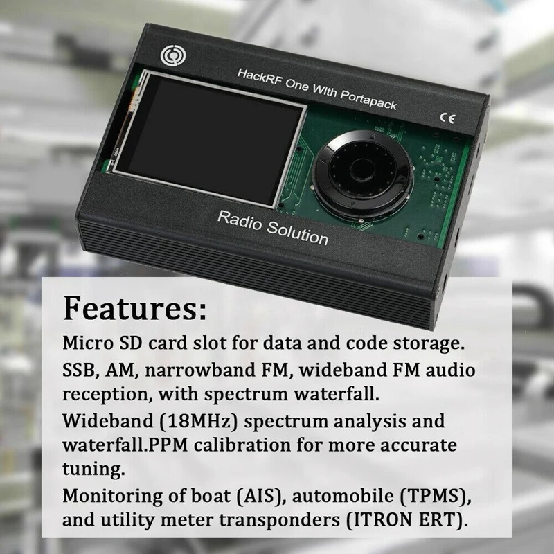 1 МГц-6 ГГц 2 4 дюйма LCD Сенсорная панель Portapack для HackRF One SDR программного обеспечения