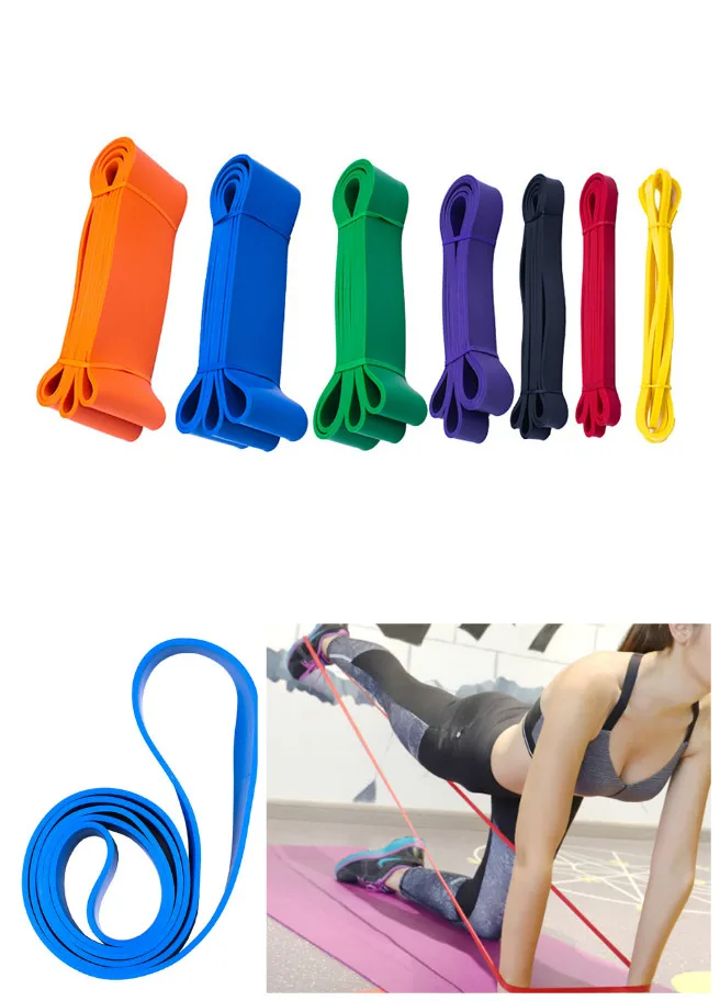 Унисекс Йога подтянуть эластичный натуральный латекс каучуковый Tpe Эспандеры