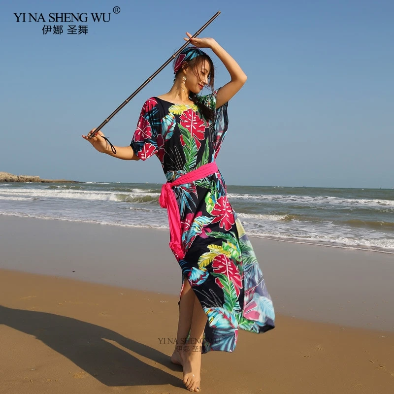 Новинка 2019 модная женская одежда для танца живота платье балади цельнокроеное