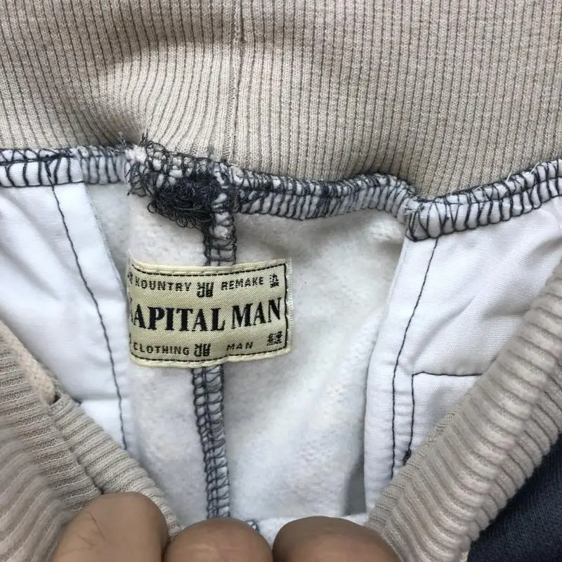 

Streetwear KAPITAL MAN Sweatpants High-Quality Joggers Drawstring Pants Heavy Fabric Cashew Flower Printing Trousers