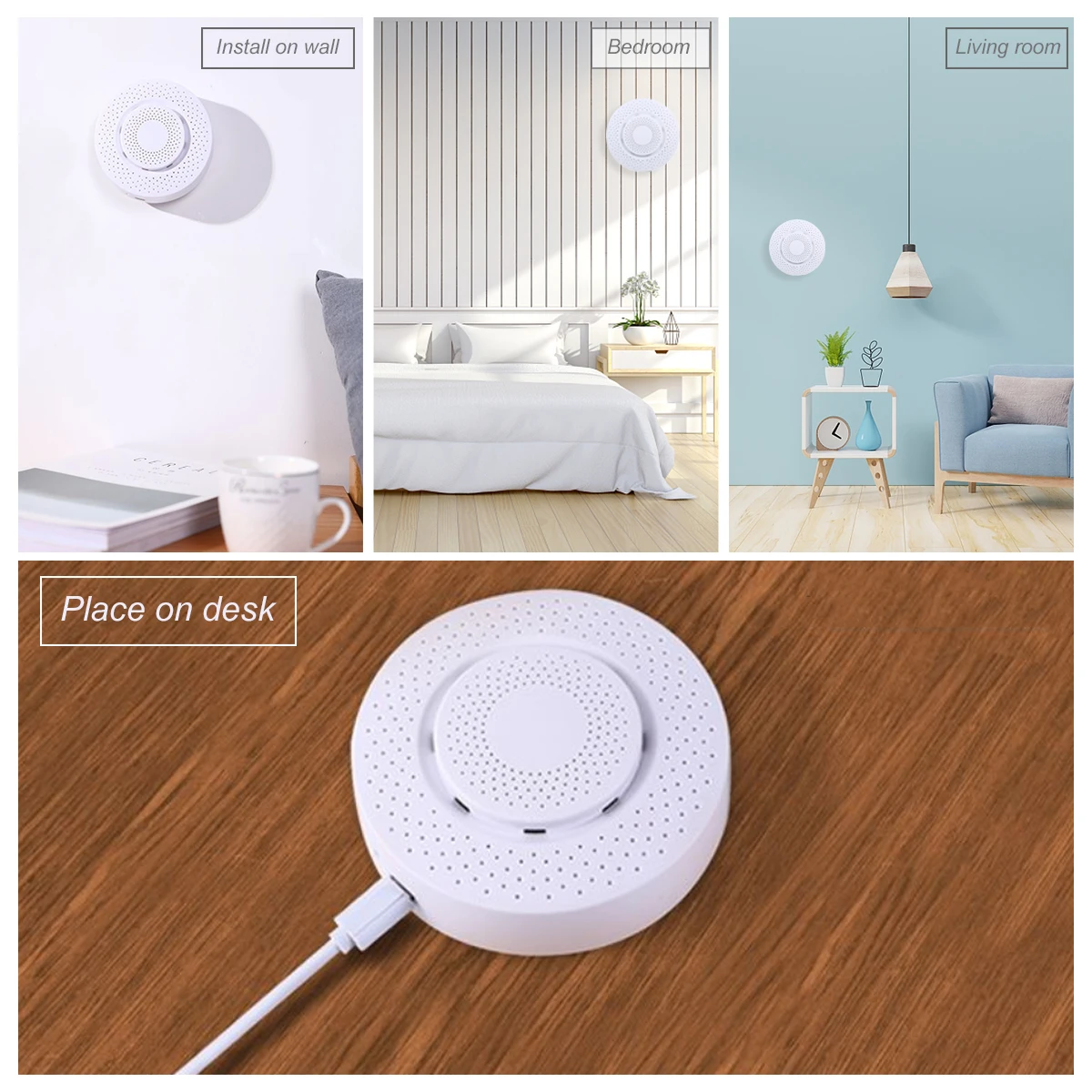 

Smart Wi-Fi Air Quality Monitor with App Alarm and Data Logger for Testing Formaldehyde VOC Carbon Dioxide Temperature Humidity