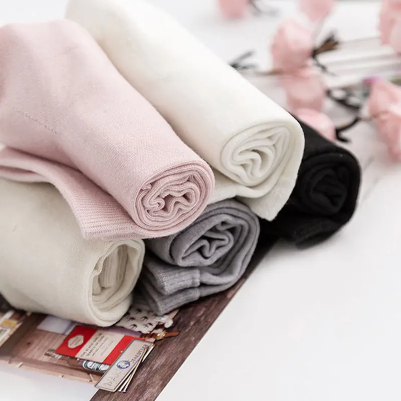 

High Quality Spring Summer Women Solid Color Mulberry Silk Socks Female Middle And Low Tube Breathable Comfortable Casual Socks