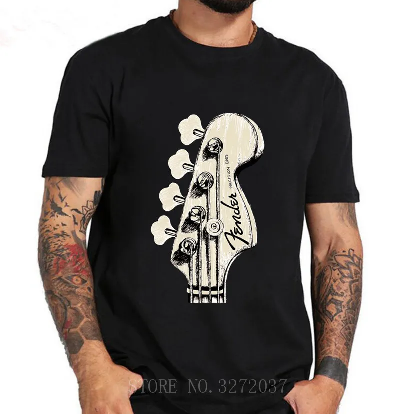 Бас гитара Рок Хип хоп Музыка короткий рукав обычные футболки черные мужские s