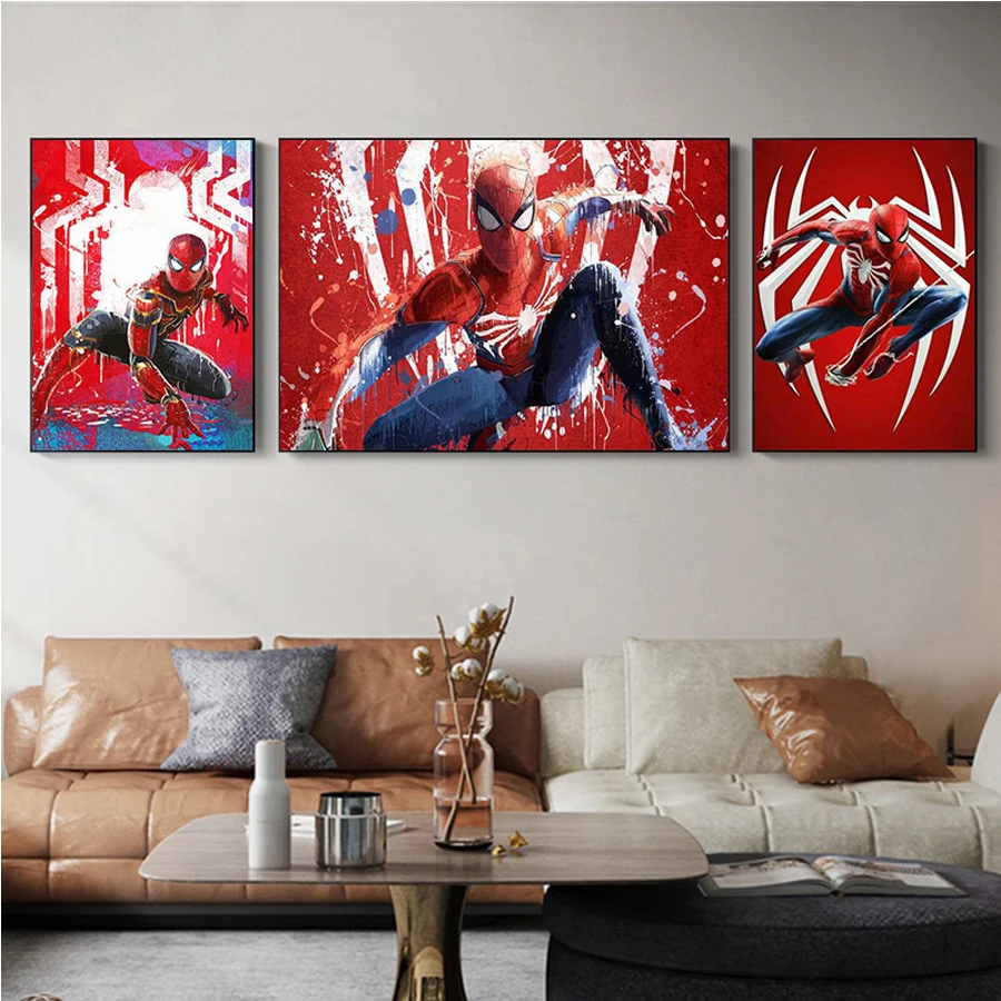 

Алмазная 5D картина «сделай сам», вышивка крестиком из комиксов Marvel с супергероями, человек-пауком, украшение для дома ручной работы