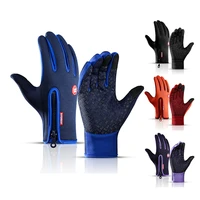 2021 mens winter gloves touchscreen waterproof windproof cold gloves women warm fashion riding sports non slip zipper ski glove