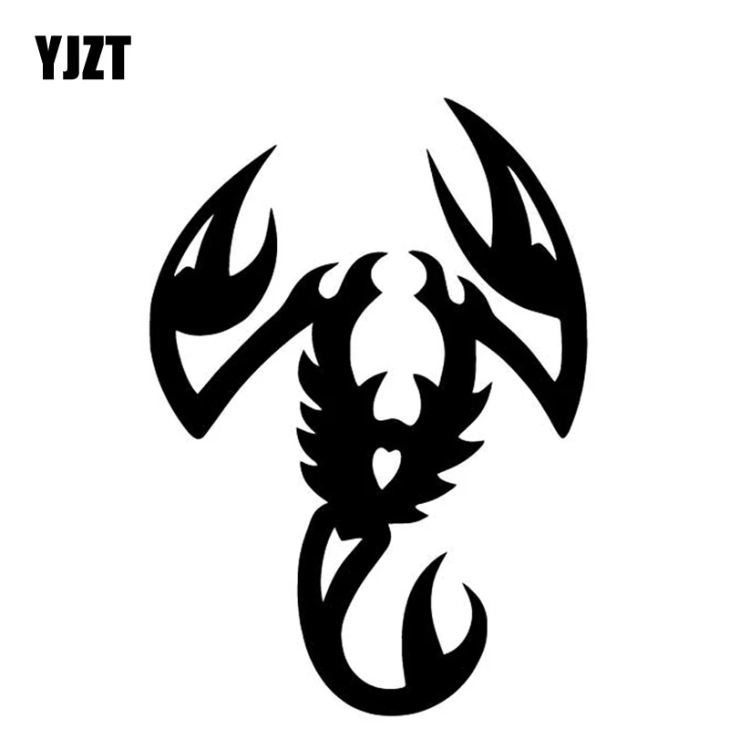 

YJZT 11.3CM*15.9CM Scorpion Creative Decoration Bumper Vinyl Decal Pattern Car Sticker Black/Silver C4-2508