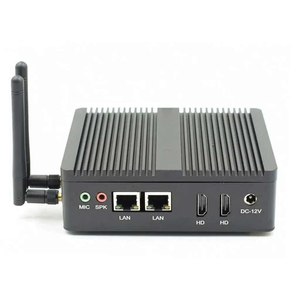 Портативный Linux Intel Celeron четырехъядерный N3160 J3160 двухдиапазонный wifi безвентиляторный мини настольный ПК hd RS232 COM крошечные ТВ-приставка wake on lan