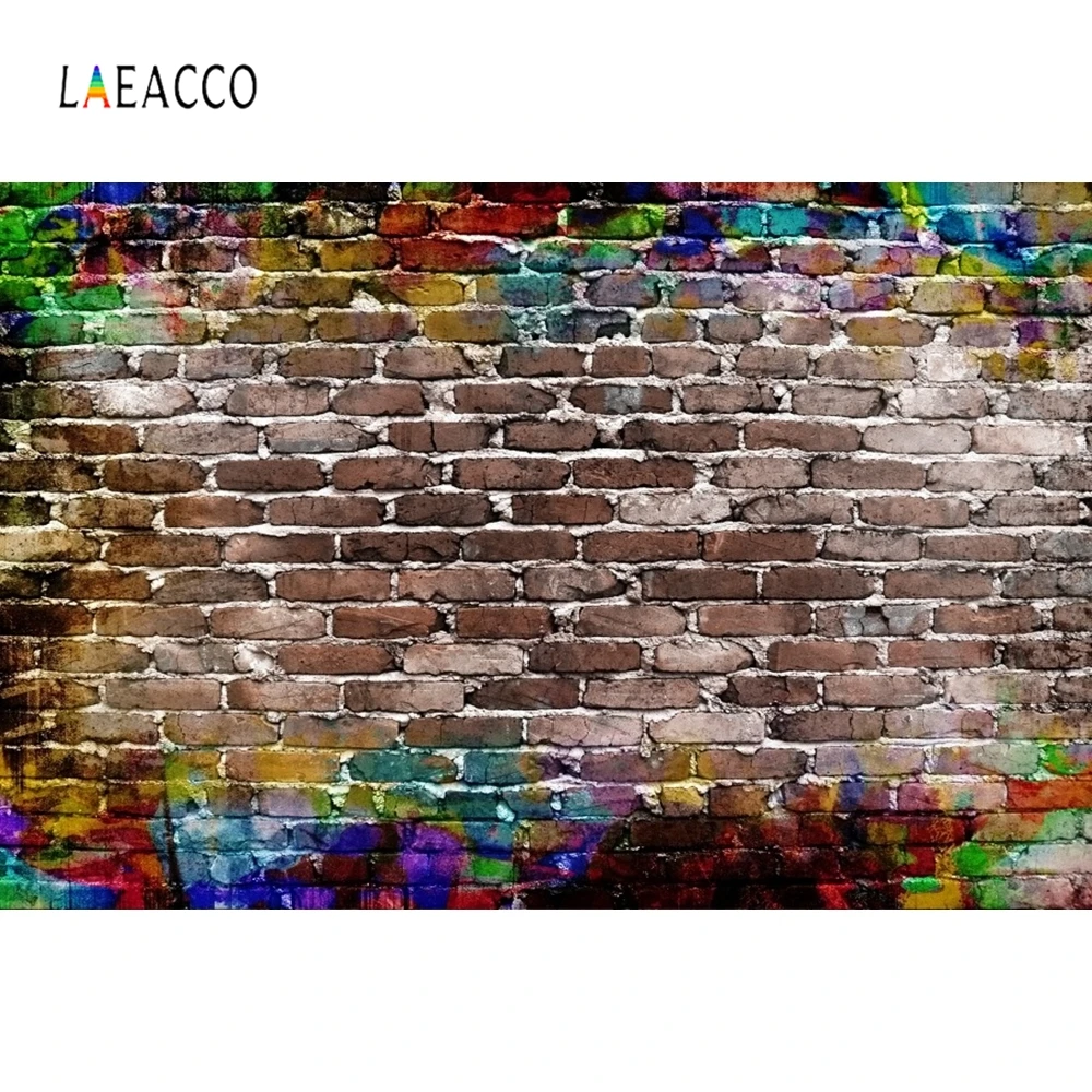 Laeacco кирпичная стена Печать Граффити гранж ПОРТРЕТНАЯ ФОТОГРАФИЯ фоны индивидуальные фотографические фоны для фотостудии