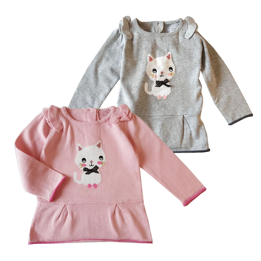 Детский осенне весенний свитер повседневное детское платье для новорожденной