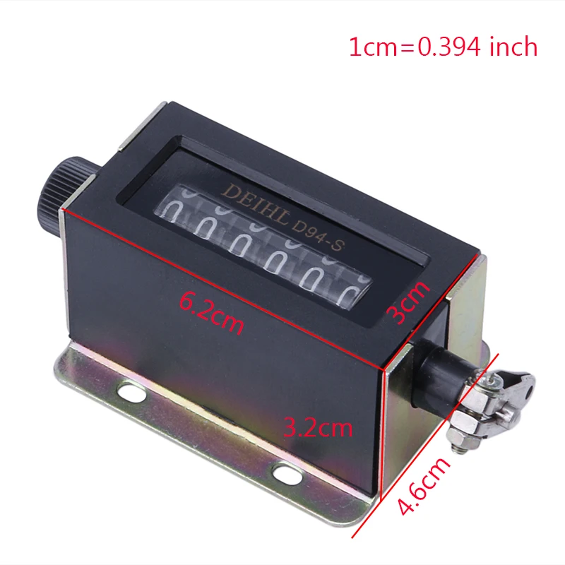 

203F 0-999999 6 Digit D94-S Resettable Mechanical Pulling Count Counter