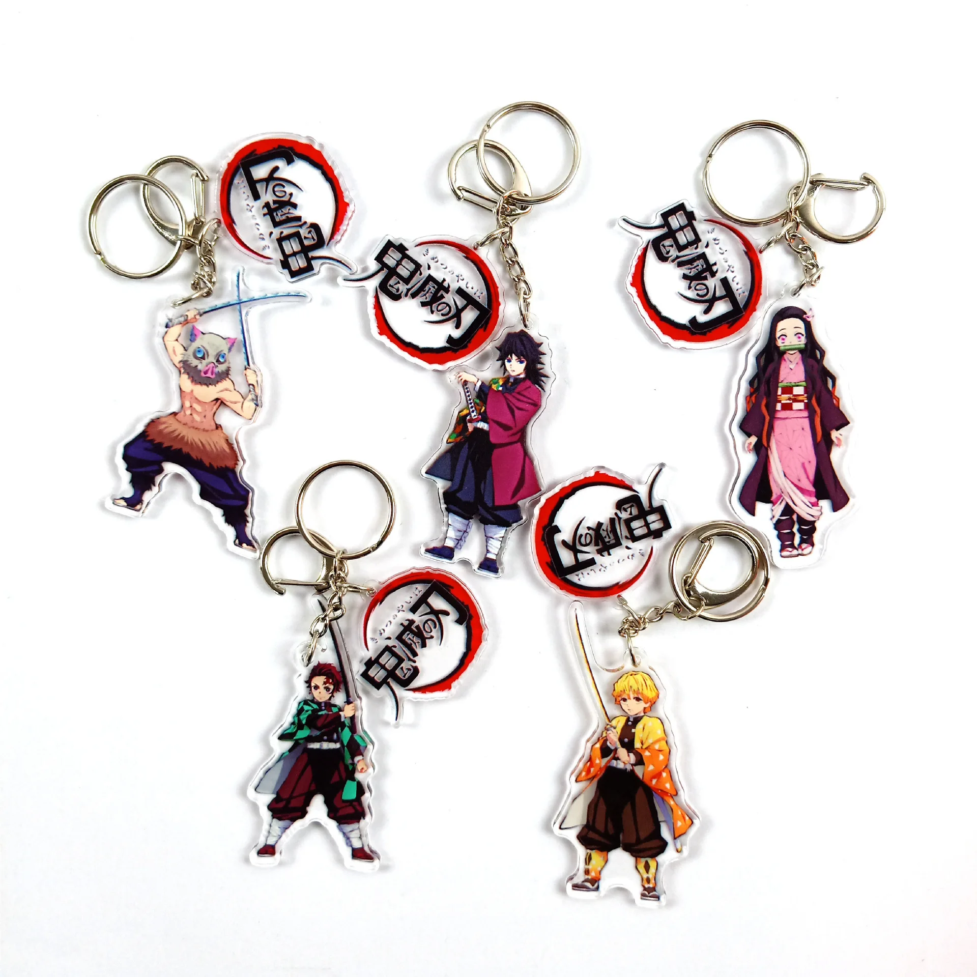 5 стилей Demon Slayer Kimetsu No Yaiba Tanjirou Nezuko Zenitsu Giyuu Kanawo брелок лезвие призрака акриловые