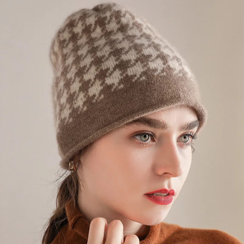 

SHZQ Women's Hats in Autumn and Winter New Cashmere Hats Thickened