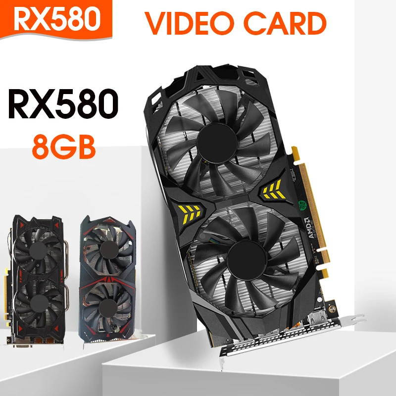 100% оригинальная видеокарта Radeon RX 580 8 ГБ GDDR5 256Bit Rx580 графическая карта для майнинга
