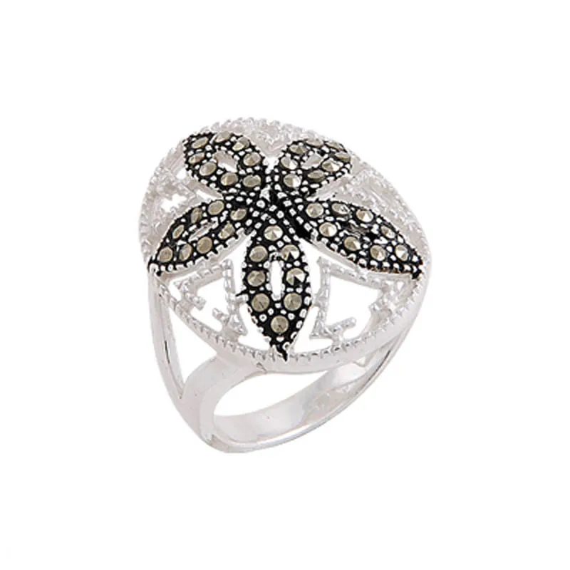 

Silver 925 Sterling Marcasite Ring