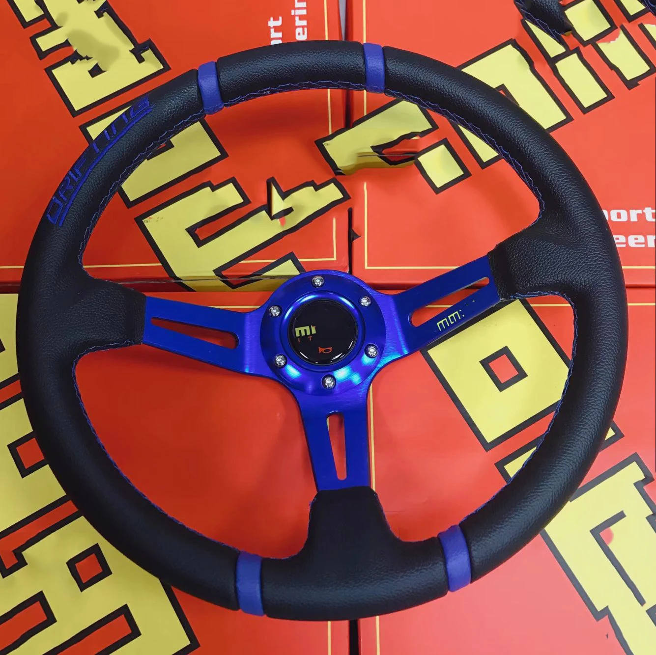 Автомобильное Спортивное гоночное рулевое колесо из ПВХ 14 дюймов 350 мм