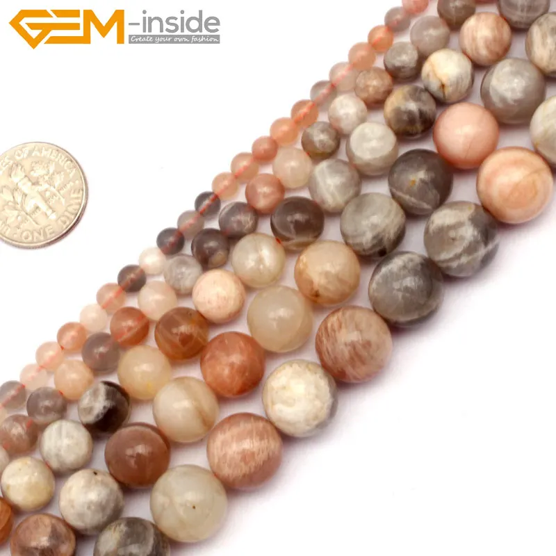 

Круглые Бусины Из Натурального солнечного камня, для изготовления ювелирных изделий, на нитке 15 дюймов, браслет из бусин, сделай сам, 4 мм, 10 м...