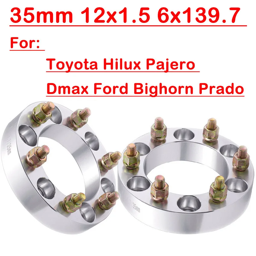 2 шт. адаптер колесной прокладки 35 мм 12x1 5 6x139 7 для Toyota Hilux Pajero Triton Ranger Isuzu Dmax Ford Bighorn
