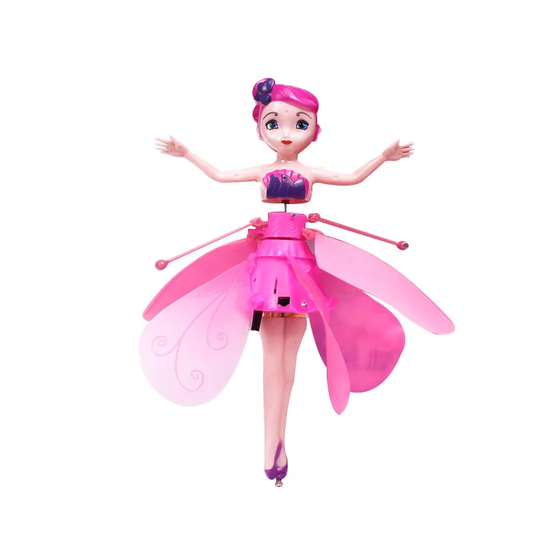 

Induction Fairy Magical Princess Dolls Aircraft Infrared Light Suspension Flying Mini RC Drone Girl Children's Gift Figure Toys