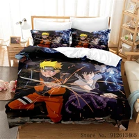 naruto anime ninja uzumaki uchiha narutoes duvet cover cartoon bedding set for kids boy girls bedroom decor home textile
