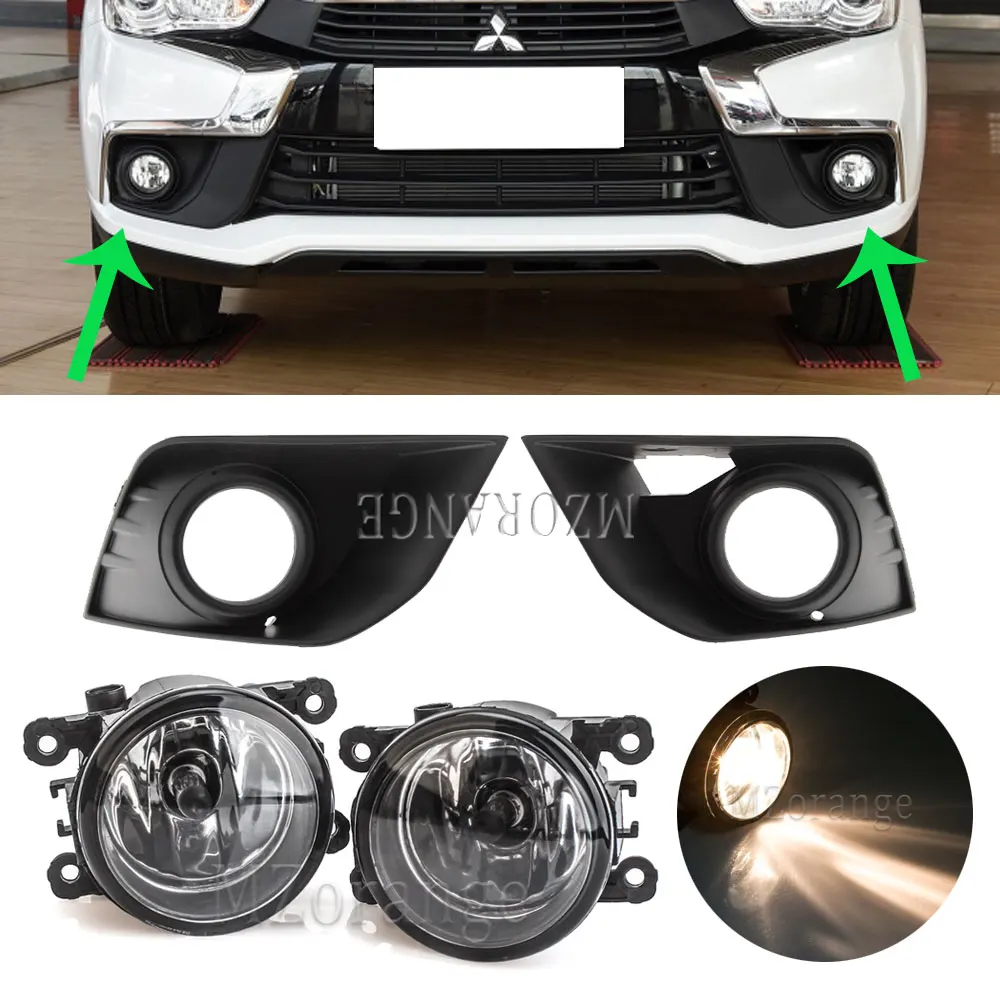 

Туман светильник s комплект для Mitsubishi ASX RVR Outlander Sport 2016-2018 туман светильник головной светильник тумана светильник s решетка проводов проводки...