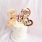 2020 новый день Святого Валентина акриловый торт Топпер золотой розовый свадебный торт Топпер на День святого Валентина Свадьба украшения для торта для вечеринки