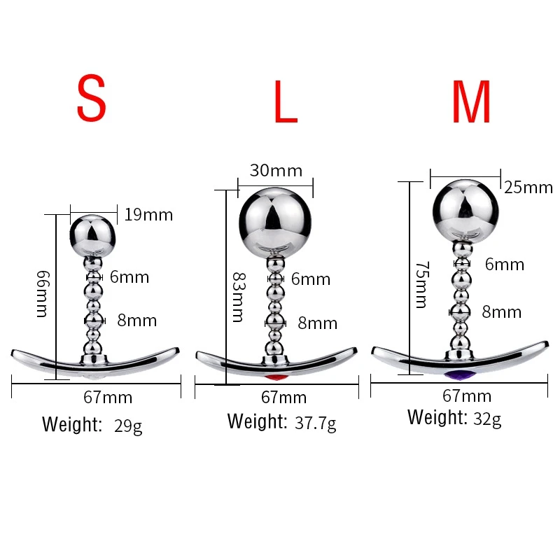 Металлическая Анальная пробка анальные шарики Анальный силиконовый расширитель