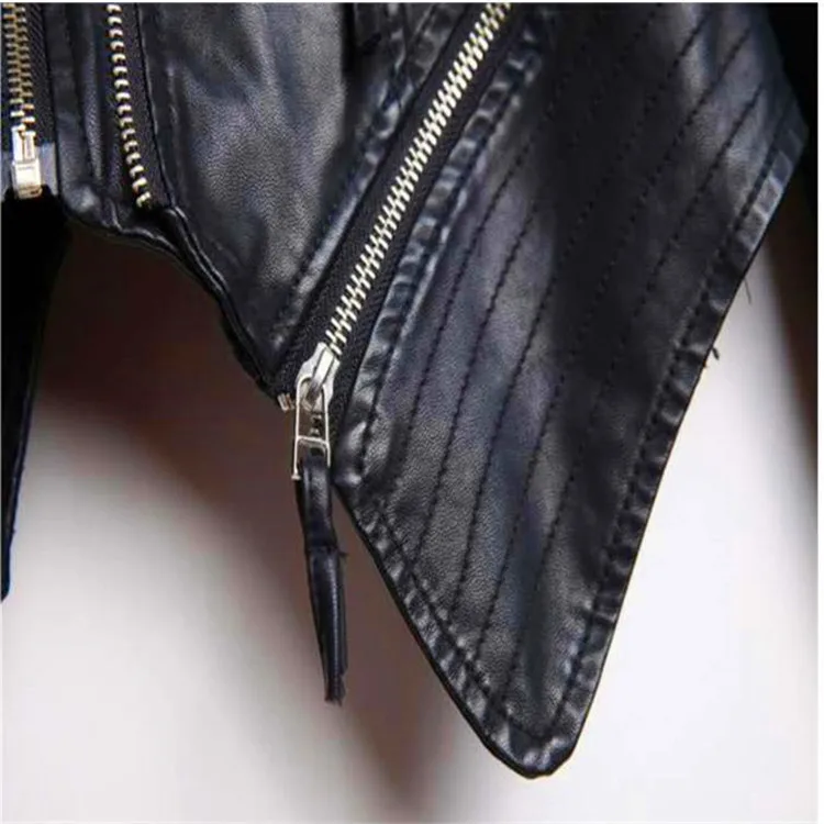 Женские куртки из искусственной кожи повседневные готические панковские