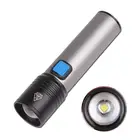 Портативный фонарик LumiParty T6, светодиодный, USB, перезаряжаемый фонарь с зумом, со встроенным аккумулятором, для кемпинга на открытом воздухе