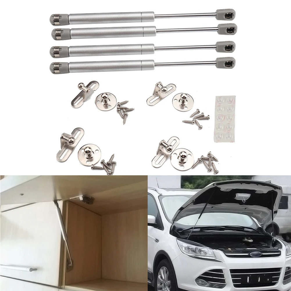 4pcs 100N 22.5lb Soft Close RV Parts Gas Spring Lift Support Rod Furniture Strut Bar Universal Hinge Steel Bracket Front Hood | Автомобили