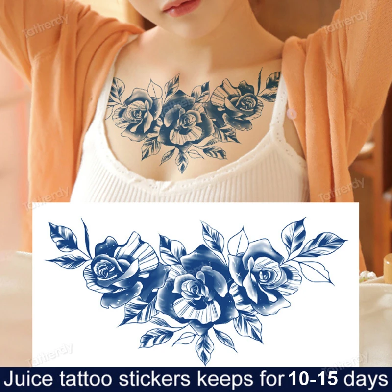 

Водостойкая временная татуировка, наклейка на грудь, сексуальная поддельная татуировка для женщин, татуировка на тело, грудь, большой сок, ч...