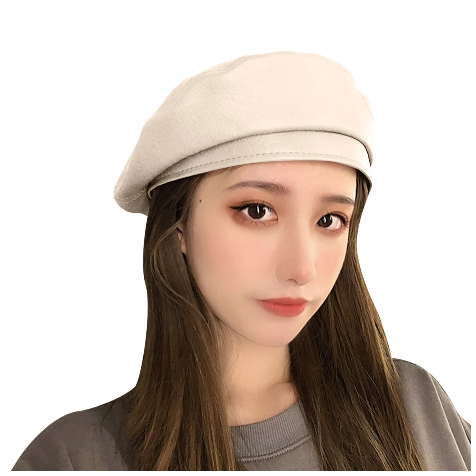 

Beret Beret French Leather Artist Women Beret Cap Hat Beret Faux Berets