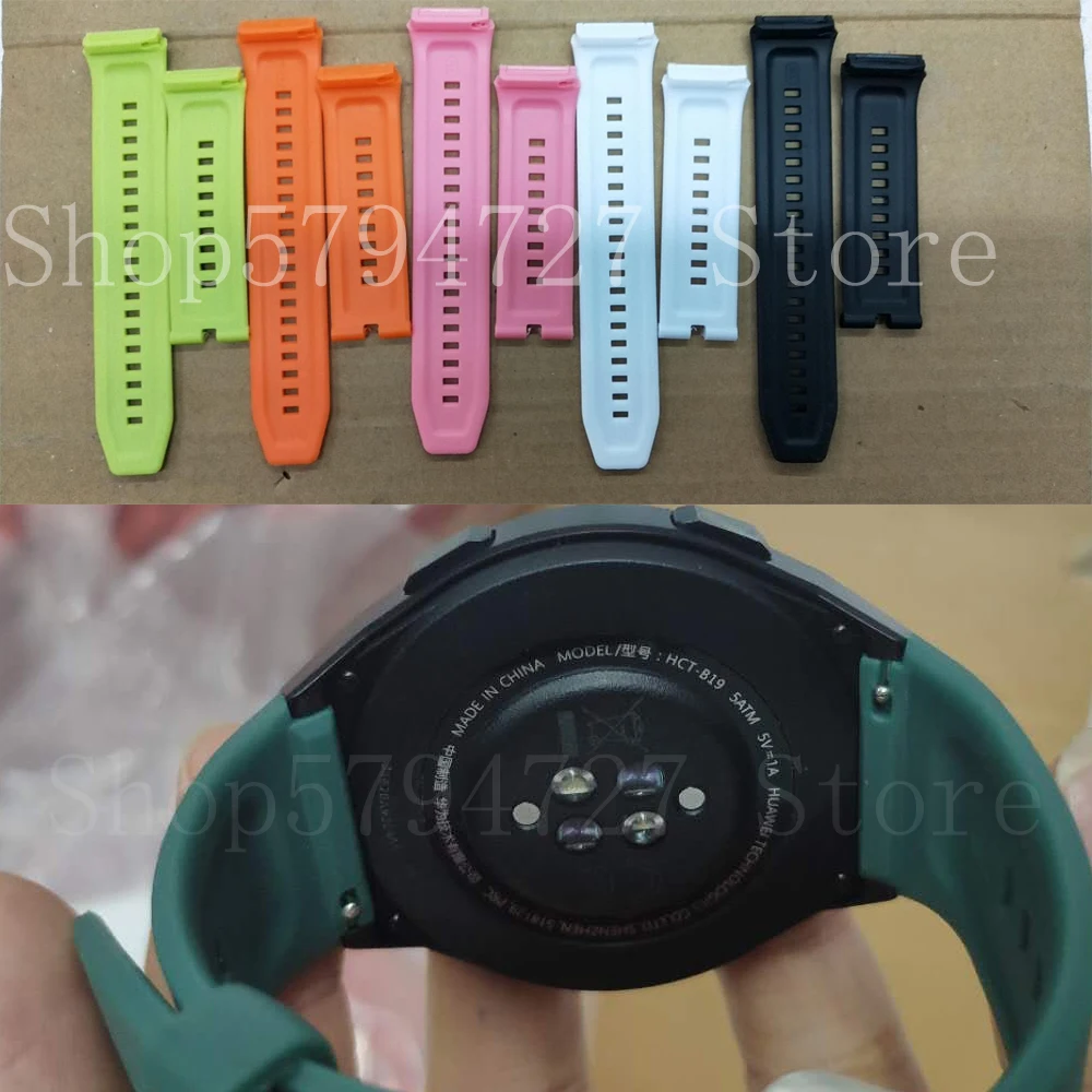Official Style Silicone TPU Band case For HUAWEI WATCH GT 2e GT2e Strap Wristband Replaceable Solid color Watchband Belt ремешок