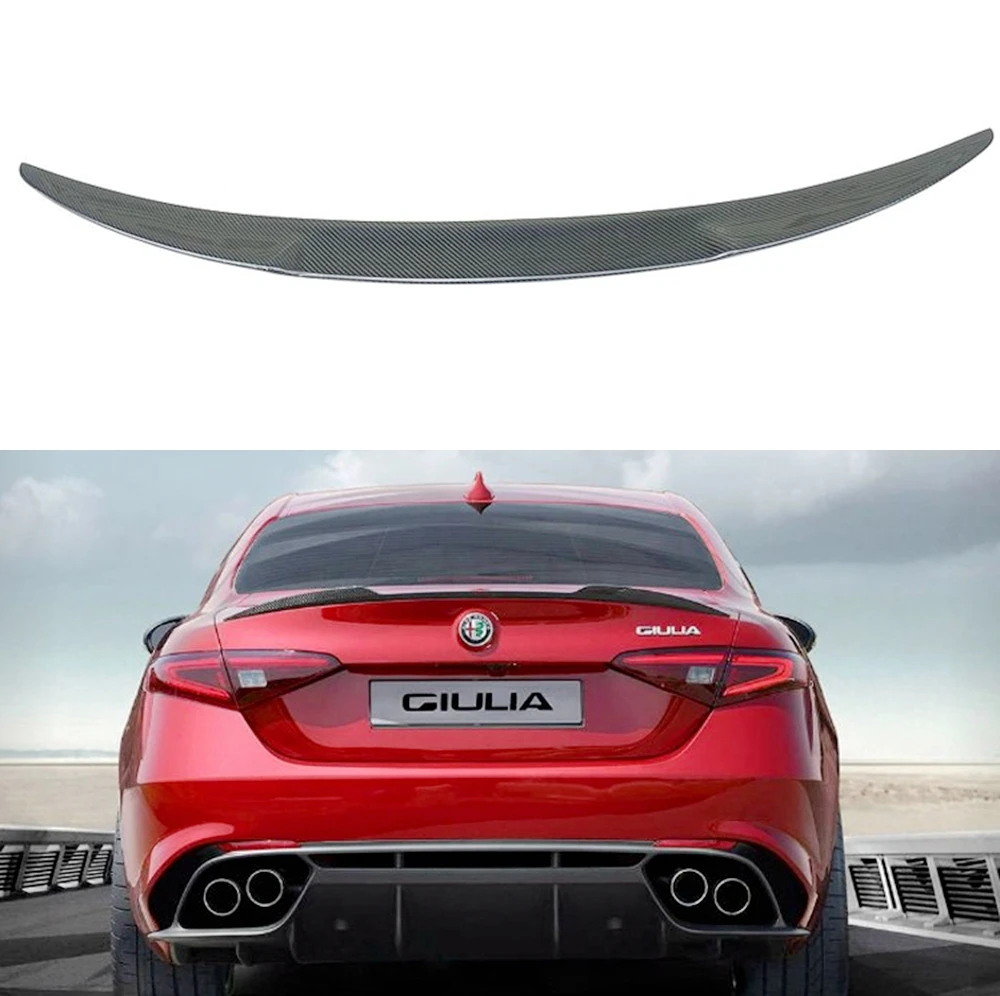 

Внешний задний спойлер из углеродного волокна для Alfa Romeo Giulia 2017 2018
