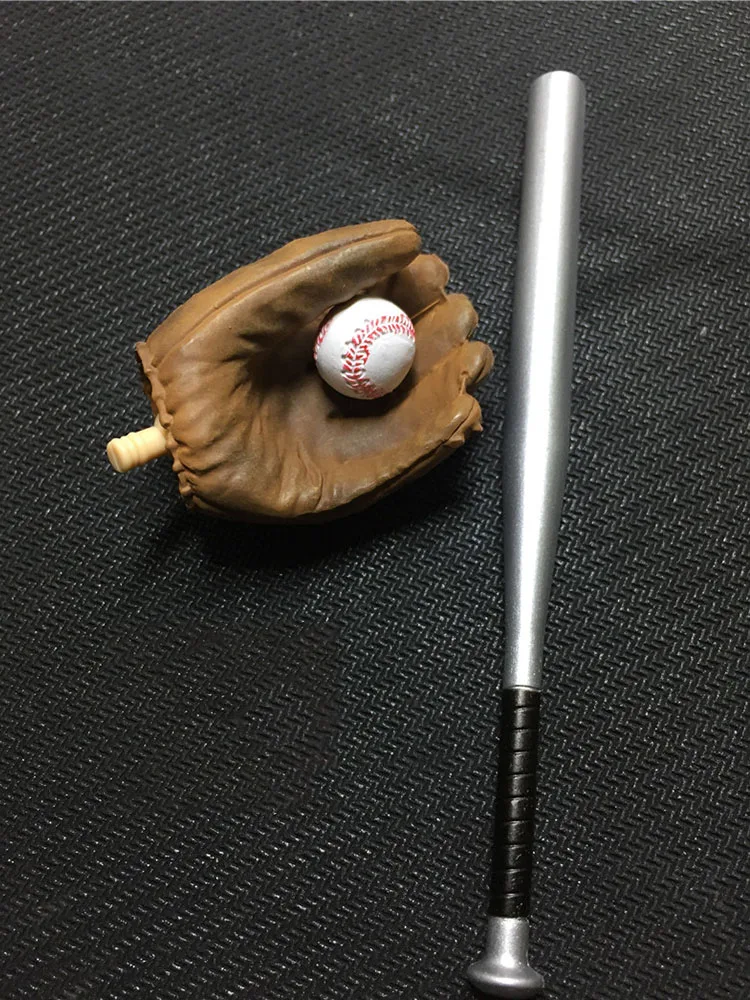 

Spot 1/6 action figure baseball metal baseball bat catching glove set model for action figure accessories