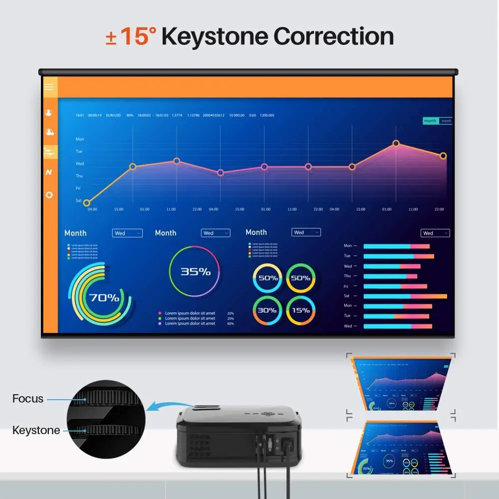Проектор VANKYO Performance VF20MQ Native1080P дисплей 200 дюйма светодиодный проектор 50000 часов