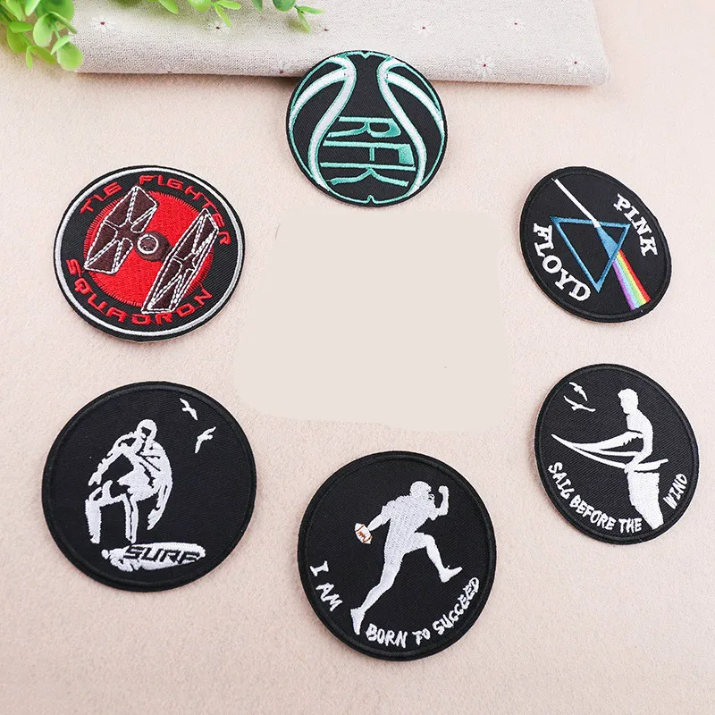 

10 Pcs/lot Cheap Embroidery Patches Letter Sports Paste Sticker Heat Iron on Transfers for Clothing Diy Patch Sewing Accessorie