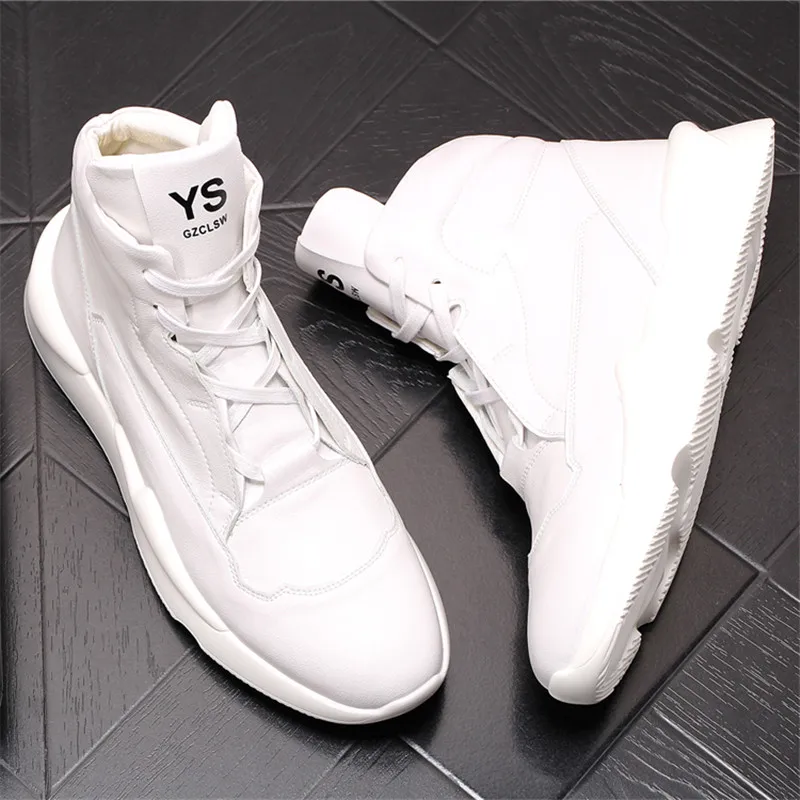Online Atasan Tinggi Pria Hip Hop Sneakers Punk Sepatu Platform Selebriti Web Ringan Sepatu Bot Pergelangan Kaki Muda Zapatillas Hombre