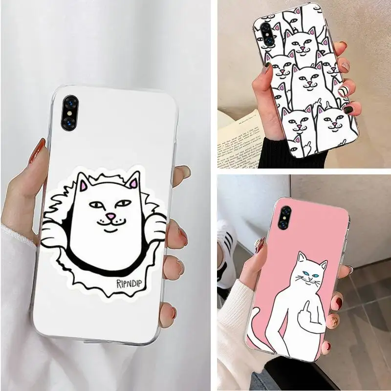 LJHYDFCNB Ripndip силиконовый черный чехол для телефона Iphone 5 6 7 8 11 Plus XR X XS MAX SE2020 IPhone 11PRO