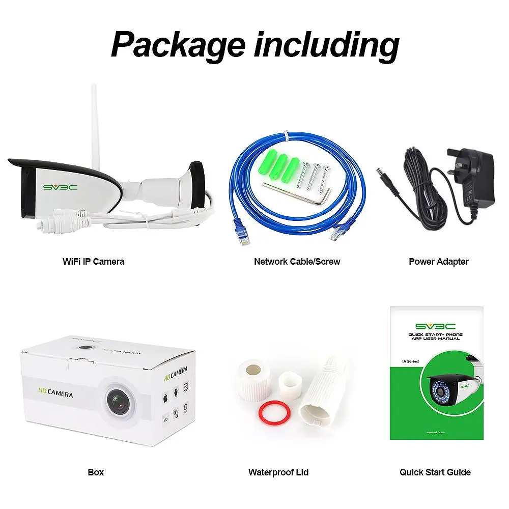 SV3C SV B06W HX 2MP 3MP 1080P 1296P IP66 Водонепроницаемая IP камера Видеонаблюдение CCTV Внутренняя