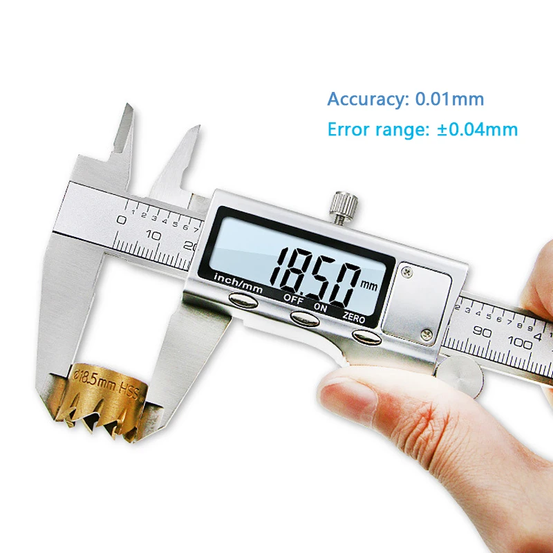 Штангенциркуль цифровой 0-150 мм нутромер из нержавеющей стали/пластика ЖК-дисплей