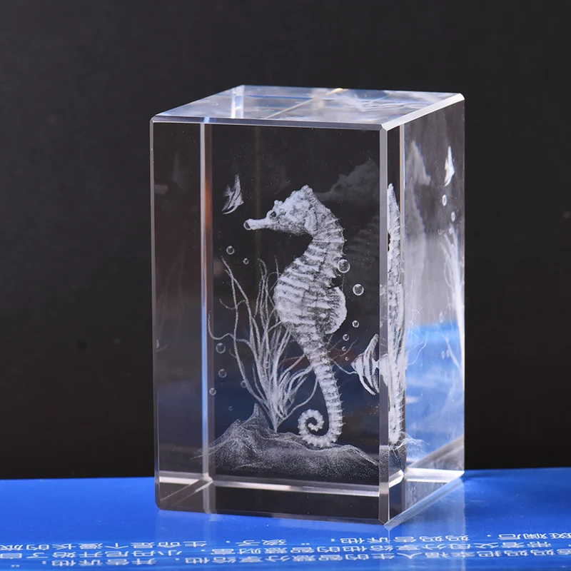 Креативное морское животное гиппокампус морской дракон кристалл гравировка