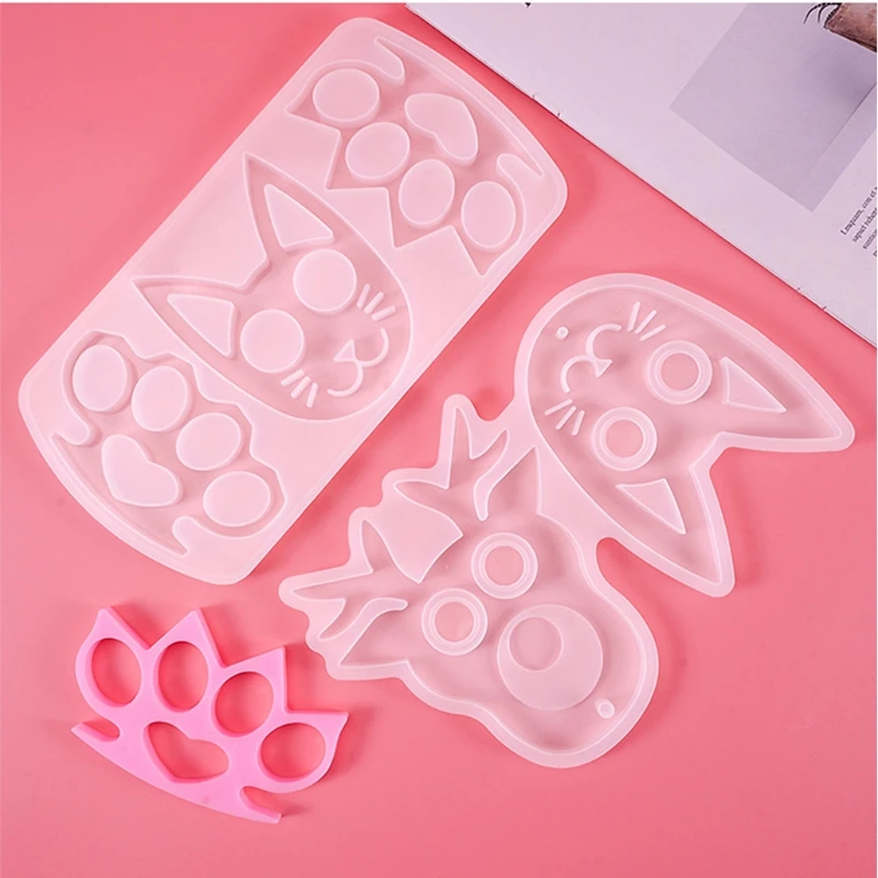 

Crystal Epoxy Resin Mold Keychain Pendant Silicone Mould DIY Crafts Jewelry Tool