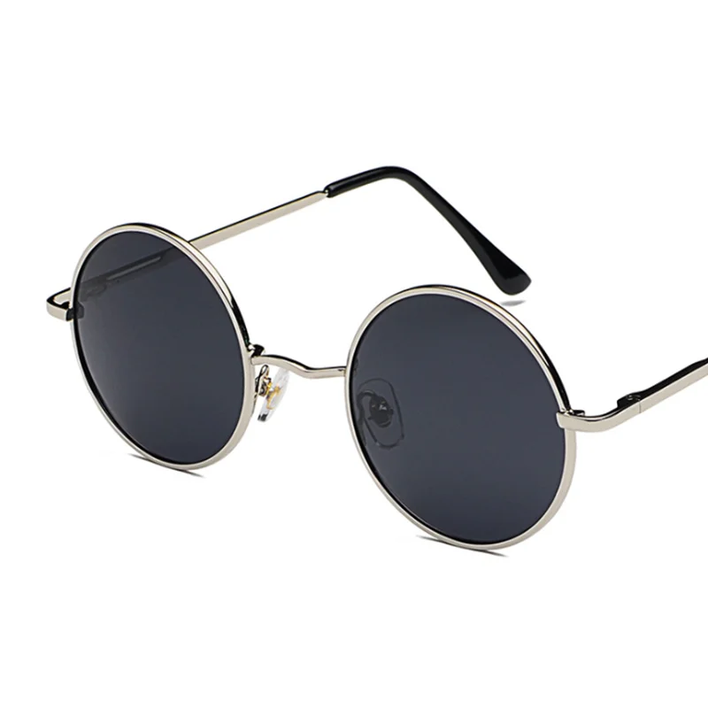 

Retro Classic Vintage Round Polarized Sunglasses Men Brand Designer Sun Glasses Women Metal Frame Black lens Eyewear Driving