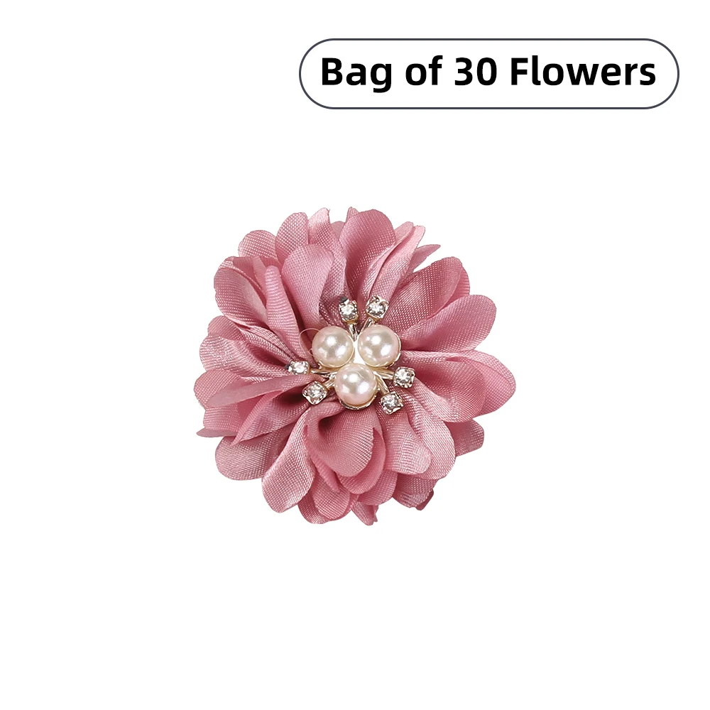 

Fabric flower with beads Decorate your wedding dress with matching Hair floral wreath Scrunchies hair accessories matrial