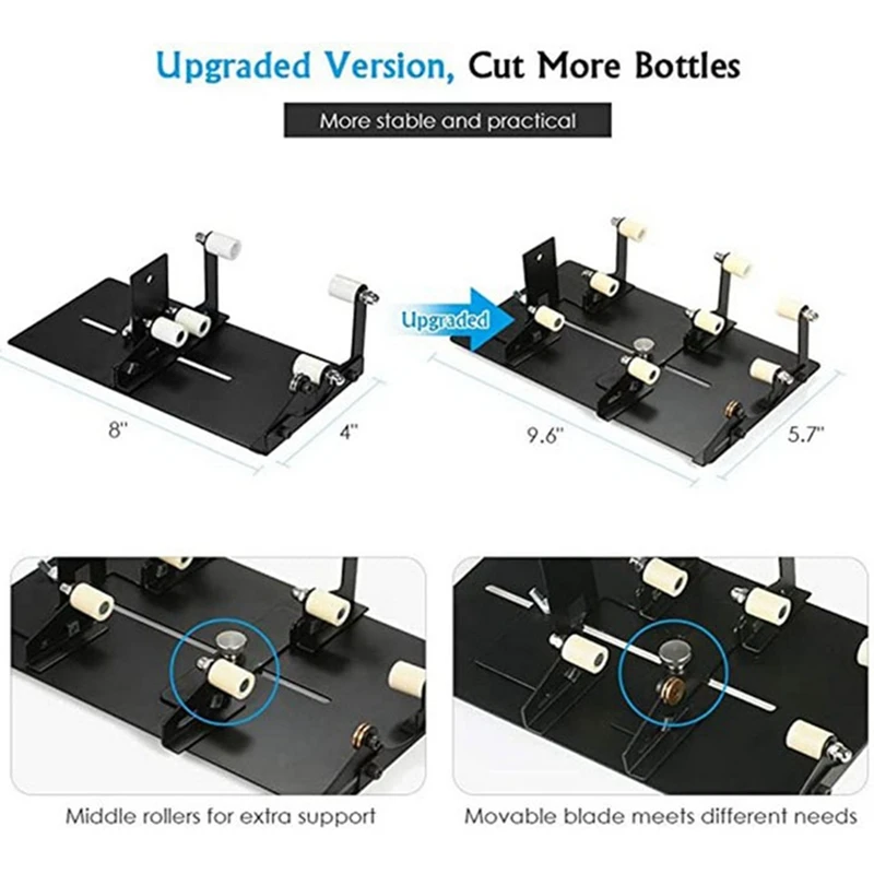 

DIY Glass Bottle Cutter Square Round Beer Glass Sculptures Cutter Machine for Beer Glass Cutting Bottles Holder