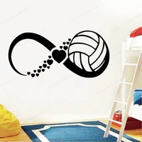 volleyball wall decal football basketball volley cheering wall sticker sports removable wall decor jh121