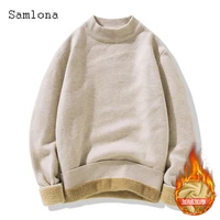 2021 knitting sweater mens autumn new leisure casual patchwork sweaters sexy homme pullovers winter warm clothes male streetwear