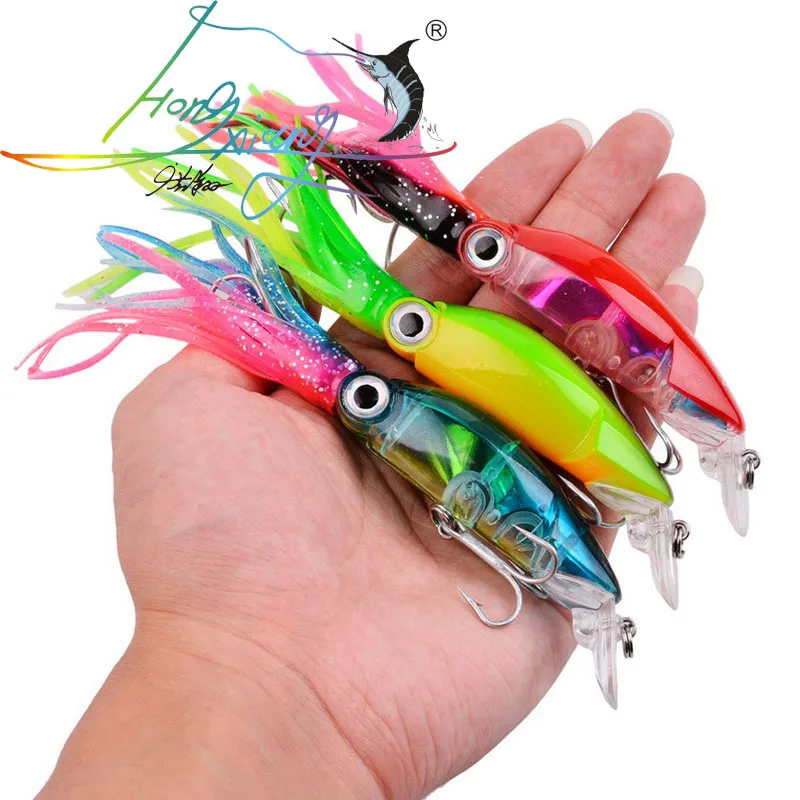 1 шт. пакет жесткая приманка для рыбалки 6 цветов 9 2 см кальмар Высокоуглеродистая